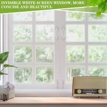 Anti-Mosquito Window Screen, Free Cutting Window Screen, Simple Installation, Black And White Invisible Window Screen, Suitable For Bedroom, Living Room, Bathroom, RV, Adjustable Size Mosquito Net, Anti-Insect Net To Prevent Cats From Entering And Exiting The Curtains