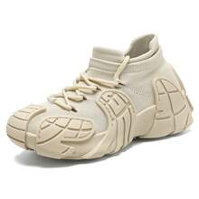 Women Chunky Shoes - Beige - View 5