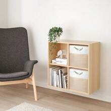 Foldable Storage Box Shelf Baskets With Handles Fabric Storage Baskets For Shelves Wardrobes And Closets Durable And Lightweight Home Organizer - 卡其色 - 查看 4