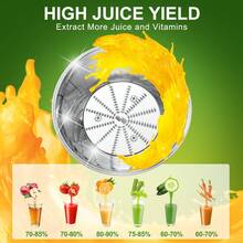 Powerful Centrifugal Juicer Machine- 3 INCH EXTRA Wide Mouth Feed Chute For Easy Juicing Of Fruits And Vegetables, Stainless Steel, Easy To Clean, Perfect For Healthy Living And Delicious Juice Recipes - US A Type Plug(110-127V) - View 4