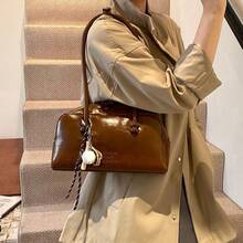 Women Shoulder Bags - 咖+掛件 - 查看 5