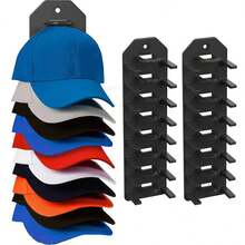 1/2/4pcs Baseball Cap Storage Rack, Strong Adhesive Wall-Mounted Hat Rack, Multi-Layer Hat Storage Display Rack, Wall-Mounted Hat Hooks For Hanging Hats, Suitable For Closet Doors And Bedrooms - Multicolor - View 1
