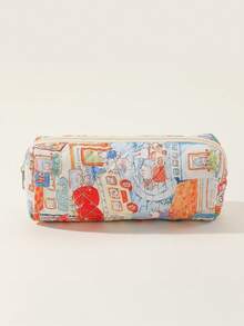 3 件/套兔子家庭绗缝包拉链包化妆包，时尚休闲时尚便携式化妆包，多功能，大容量大储物袋，可装钱包、口红、卫生巾、袋垫、硬币、钥匙、有线耳机、电缆、充电器、耳机、可爱洗漱用品收纳袋、旅行储物袋，适合女士、糖果、护士、女学生、节日礼物。