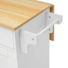 Dining Room Sideboard, 112x40(70)X94, White, Solid Wood Folding Top With Storage Doors, Wheels And Replaceable Solid Wood Legs, Suitable For Kitchens And Dining Rooms - 1 - View 11