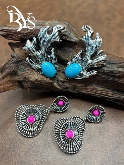 Pendientes de estilo bohemio retro de moda, adecuados para que mujeres y niñas los combinen con atuendos diarios, accesorios para fiestas, regalos de joyería para familiares/amigos/usted mismo