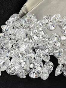 1 pieza de piedra suelta de moissanita sintética en forma de pera blanca de 1.5x3-3x5mm, adecuada para montajes de joyería, uñas, anillos DIY, cadenas, aretes y accesorios