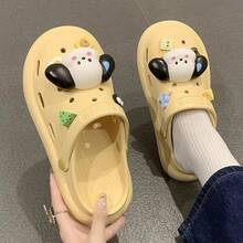 Women Clogs - 656-perro sudoroso amarillo - Ver 2