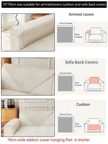 1 件厚毛绒沙发垫套，现代简约防滑保暖沙发座垫，防尘可洗沙发套，柔软防褪色，宠物友好，适合 L 型沙发和 1/2/3/4 座沙发，适用于卧室、办公室、客厅 - 米色 - 查看 15
