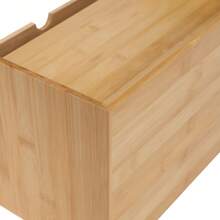 YUNRUX Desk Organizer Bamboo With 3 Drawers, Drawer Organizer Office Storage Box Drawer Box Natural 30x19x20cm