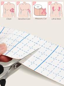 1 Rolo de Fita Levantadora de Seios - Fita Adesiva Invisível para Levantar o Busto, Tecido Respirável e Elástico, Fita Adesiva de Sutiã para Vestidos Sem Alças e Costas Nuas, Tamanhos A-G, Fita Levantadora de Peito Reutilizável