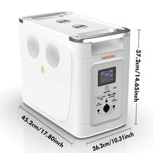 Hepway Portable Power Station, 2048Wh LiFePO4 Battery, 4 Up To 3600W X-Boost Regulated AC Outlet, <10 MS UPS, Expandable To 32kWh, <30 DB Quiet, 1.5Hr Fast Charging Solar Generator For Camping,Emergency, RV, Off-Grid Living - US B Type Plug(110-127V) - View 11