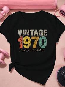 Vintage Limited Edition 1970 Women's Size Sports Short Sleeve T-Shirt
