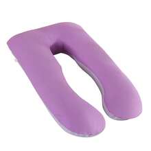 Funda de almohada tipo U para mujeres embarazadas, cubierta de algodón, protección lateral, para amamantar - Gris - Ver 11