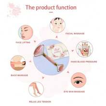 1 pezzo Set di strumenti per massaggio Guasha rosa, rullo massaggiatore per viso e corpo per massaggio dei meridiani, cura del viso per il sollevamento, bellezza, prodotti per la cura della pelle, spa, cura di sé, strumenti per la cura della pelle, cura del viso, forniture per estetista, massaggio, strumento per massaggio del viso, rullo per il viso