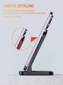 桌面可折叠双线圈无线充电器，支持15W快充，配备4排高效散热孔，设计精美，可折叠，实用又节省空间，是办公桌上为手机等设备快速充电的理想选择。适用于办公室、宿舍、家用手机充电器。 - 彩色 - 查看 8