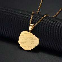 1pc Stainless Steel La Palma Island Map Pendant Necklace, Jewelry For Women & Girls - Multicolor - View 4