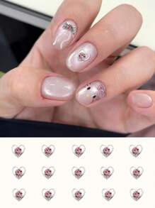10/20pcs 3D Large And Small Silver Bow Nail Art Decoration Japanese Korean Style Alloy Exquisite Luxury Bowknot Nail Charms Y2K Metal Nail Accessories Shiny White Pink Rhinestone Nail Gems DIY Suitable For Acrylic Press Nails Phone Case Shoes Clothes Bags Nail Supplies