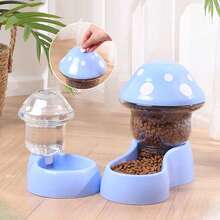 1 件装猫碗狗自动饮水食物分配器，防溢宠物蘑菇碗，大容量宠物喂食器 - 彩色 - 查看 4