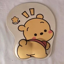 Disney Disney Winnie The Pooh Ergonomic Wrist Rest Mouse Pad & Laptop Mat - Official Licensed Multi-Functional Desk Pad With Premium Silicone Core & Milk-Silk Surface, Non-Slip Rubber Base For Office/Home/Gaming Comfort (Vivid Printing Technology, Aesthetic Desktop Decor Accessory), School Supplies, Back To School