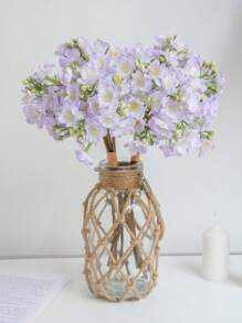 4pcs/Lot Jasmine Artificial Silk Jasmine Flower Bouquet, Home Decor & Photography Props Fake Flowers