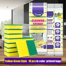 12 件厨房擦洗垫、海绵擦洗器、清洁刷套装，适用于肥皂、餐具、平底锅、毛巾、架子、水槽、洗碗机 - 彩色 - 查看 12