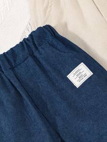 3pcs/Set Boys' Corduroy Casual Pants, Slim Fit Trousers For Spring & Autumn - Multicolor - View 4