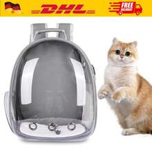 NetHong 1 Katzenrucksack, Haustiertasche für Haustiere und kleine Hunde mit Belüftungslöchern und transparentem Fenster | Space Capsule Haustiertasche, bequeme und atmungsaktive Haustiertasche im Rucksackstil für Reisen, Spaziergänge und den Einsatz im Freien