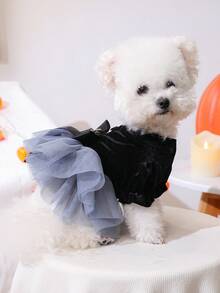 1 Stück Haustierkleidung, Hunde-/Katzenkleidung, fröhliches Welpen Lässig Fashion süßes, bequemes Kostüm, Minihund Welpen Hochzeitskleid