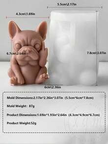 Khuôn nến thơm hình bò, rùa, chó con, ếch tiêu thụ xuyên biên giới, Khuôn nến trang trí thủ công bằng thạch cao hình động vật ba chiều tự làm, Khuôn nến silicon hình động vật có thể tái sử dụng, Dùng để trang trí tại nhà | Dễ tháo khuôn, Khuôn silicon, Dùng làm móc khóa, mặt dây chuyền và các dự án trang trí nhà cửa, Khuôn silicon thủ công, Đồ thủ công trang trí, Thiết kế động vật dễ thương - trắng - Xem 12