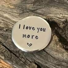 1 Stück Taschenmünze, Hochzeitsgeschenk, Münze, Glücksmünze, Taschenmünze, Hochzeitsmünze, Liebes-Münze, Ich liebe dich, personalisiertes Münzgeschenk für Freund/Ehemann