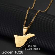 1pc Stainless Steel La Palma Island Map Pendant Necklace, Jewelry For Women & Girls - Multicolor - View 23