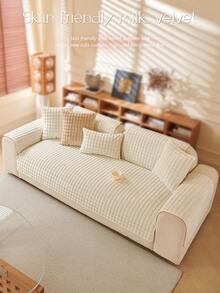 1 件简约蓬松沙发垫套，防滑四季沙发保护套，宠物友好型 - 彩色 - 查看 4