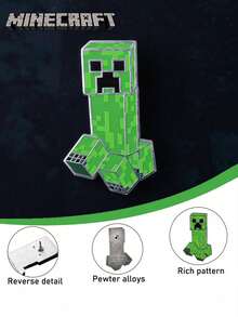 Microsoft Minecraft 我的世界苦力怕金属胸针珐琅徽章 1个 我的世界周边个性化创意徽章 时尚趣味收藏品 时尚别针饰品 可爱配饰别针 可用于外套、包包、布艺铅笔盒、连衣裙等 实用生日礼物 官方授权 - 綠色 - 查看 4