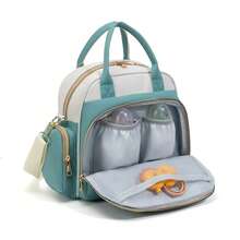 1 件全新优质尼龙妈咪包，大容量尿布包，配有独立奶瓶架、纸巾袋、行李带，时尚便捷，适合带宝宝旅行 - 彩色 - 查看 10