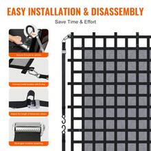 Heavy Duty Cargo Net 120" X 105" With Adjustable Buckles & S-Hooks For Secure Transport And Storage Solutions - Black - View 12