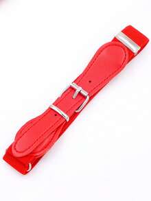 1 条女孩腰带，配有可爱的心形金属扣，可调节松紧腰带，适合青少年的多功能可调节弹性休闲腰带，适合搭配牛仔裤和裙子的男孩和女孩。