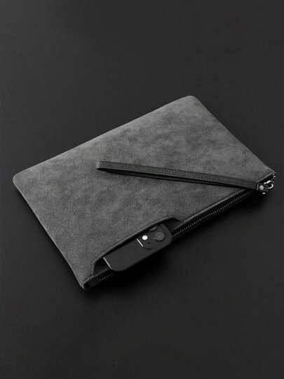 Bolsa de mão masculina casual para negócios, nova bolsa, porta-moedas simples, bolsa premium