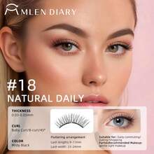 [Soft Magnetic] MLen Diary Magnetic Eyelash Case - Reusable Soft Magnetic Eyelashes, No Glue Or Eyeliner Needed, Waterproof, Lightweight And Natural, 10-12 Mm, Includes Pouch And Brush, Magnetic Eyelashes Are Reusable! - phong cách - Xem 24