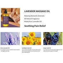 236毫升薰衣草乳香身体按摩油，舒缓肌肉酸痛草本精华，放松活力按摩油，8液盎司