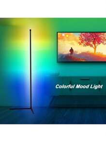 2/1pack Corner Floor Lamp, Smart RGB LED Floor Lamp With App And Remote Control, High Brightness Led, 16 Million Colors, Music Sync, Timer Setting, Mood Lighting, Ideal For Living Rooms, Bedrooms, Room Decor,Halloween