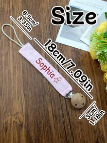 Custom Pacifier Clip With Embroidered Name,Personalized Pacifier Clip,Customized Pacifier Clips Baby Girl,Customizable Pacifier Chain,First Gift For Your Child,Diy Custom Name,Baby Essentials,Baby Girl Gifts,Baby Boy Gifts,Decoration,Multi-Purpose,Friend Gifts/Birthday Gifts,Boys,Girls,Kids - phong cách A - Xem 4