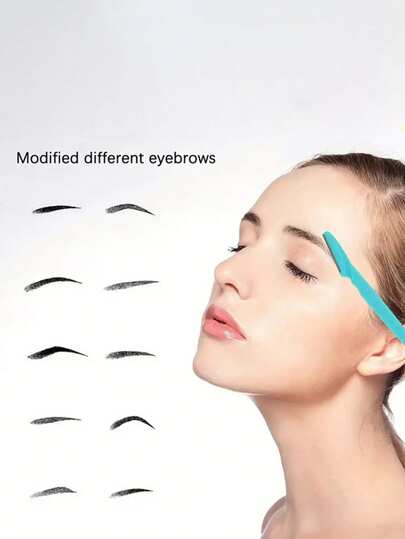 1/5/12/18 件套修眉刀套装、安全修眉刀、长柄安全修眉刀、修眉刀、修眉刀、美容工具、用于修整眉毛、去角质和平滑工具、剃刀、精密去角质修眉刀、化妆、便宜、房间装饰、梳妆台、旅行、卧室、化妆配件、修眉刀