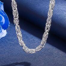 925 Sterling Silver Necklaces Charm Jewelry 20 Inches 6MM Chain Wedding Retro Faucet Men's Necklace Party Christmas Gifts