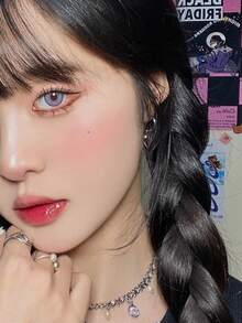 JeweLens 1pair Colored Contact Lenses Bueatiful Pupil Color Circle Lens Natural Coloured Contacts - Mauve Purple - View 6