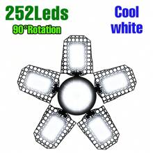 250W LED Deformable Garage Light E26/E27 UFO High Bay Lamp 3/4/5 Adjustable Panels Foldable Fan Blade AC100-277V Parking Lot Workshop Shed Hanging Lamps 220V/110V Indoor NO Flicker Eye Protection Ceiling Lights Bulb Bright Industrial Factory Shop Basements Commercial Lighting 40/60/80/100/120/150/180/200W Warm/Cool White 108/126/144/180/210/240/216/252/288leds