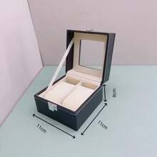 2/3/6/10/12 Slot PU Leather Watch Box Display Case Jewelry Organizer With Glass Top Men Watch Bracket Display Box Gifts