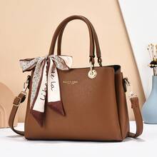 Women Top Handle Bags - 棕色 - 查看 4