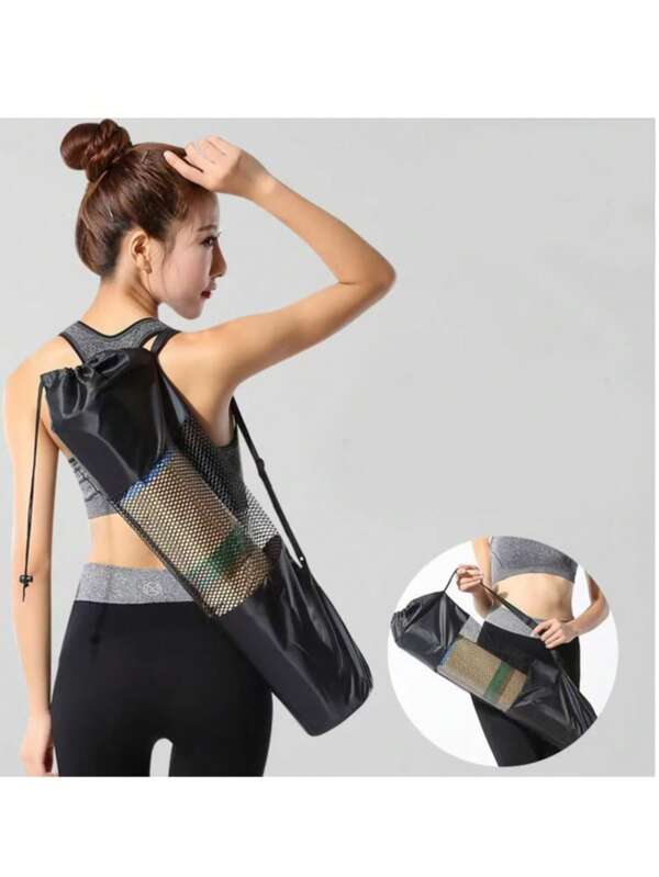 1pc Yoga Mat Mesh Backpack, Yoga Roller Mesh Bag, Foam Roller Sports Fitness Yoga Set, Yoga Mat Mesh Bag, Yoga Mat Mesh Storage Bag, Storage Bag, Simple Backpack, Yoga Mat Mesh Bag, Yoga Roller Mesh Bag, Foam Roller Sports Fitness Yoga Set Bag, Yoga Bag, Yoga Mat Mesh Fabric, Extra Long & Wide Yoga Bag, Mesh Bag, Mesh Pouch, Yoga Roller Bag, Yoga Mat Bag Cover, Yoga Mesh Bag Storage Bag, Multi-Functional, Lightweight, Non-Slip