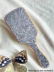 1pc Personalized Fashionable Acrylic Glitter Marble Name Customized Hair Comb, Unique Bridal Party Bridesmaid Gift, Custom Bridesmaid Hair Accessory, Gift For Her/Mom - Multicolor - View 13