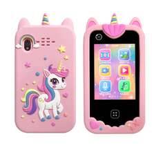 3-12 Years Old Kids Toy Phone, Unicorn & Dinosaur Pattern, 2.8" Touch Screen, 8GB Memory, Interactive Learning Games, Soft Silicone Protective Case, Ideal Gift For Boys & Girls - Multicolor - View 12